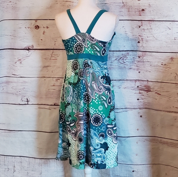 Prana Impress Dress Teal Garden Size M NWT - Picture 3 of 6